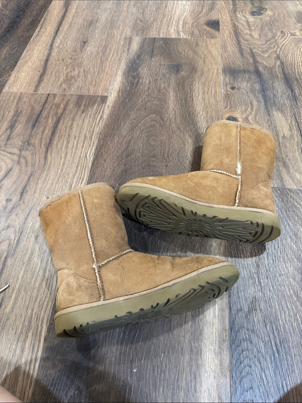 UGG Classic Short Suede Sheepskin Boot — Chestnut - Picture 3 of 6